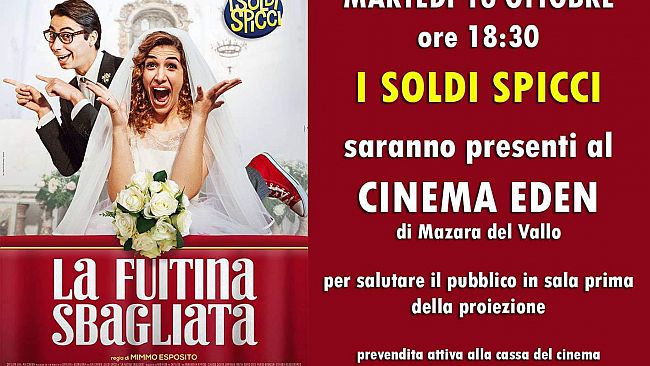 Mazara, cinema Eden, ospiti il duo “I soldi spicci” protagonisti de “La fuitina sbagliata”