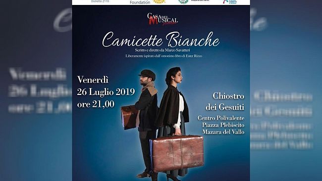 Serata pro Rotary Foundation sotto le stelle con “Camicette Bianche” di Marco Savatteri al Collegio Gesuiti di Mazara del Vallo