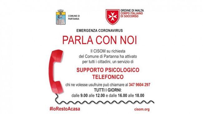 Partanna, attivato servizio per supporto psicologico