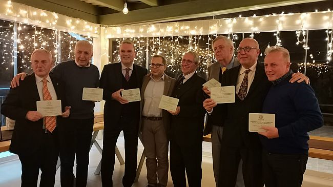 Conviviale Natale ODCEC, celebrati i quarant'anni di attività di alcuni iscritti