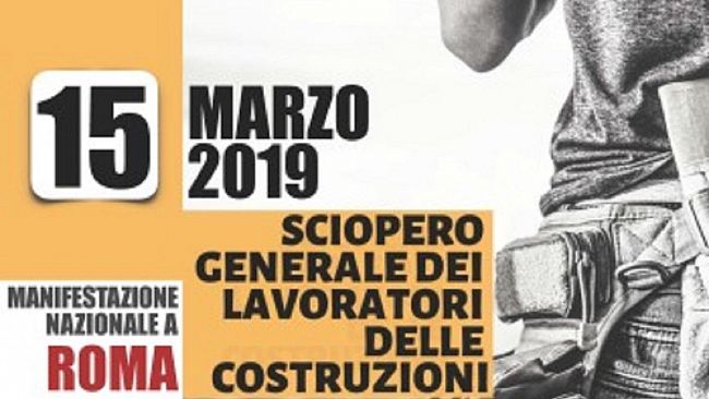 Anche i lavoratori edili trapanesi manifesteranno a Roma