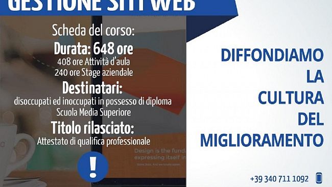 Al G55, corso gratuito per gestione siti web con 2 borse di studio ai più meritevoli