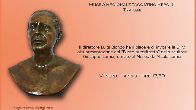 TRAPANI – Al Museo Pepoli la presentazione del “Busto autoritratto” di Lamia.