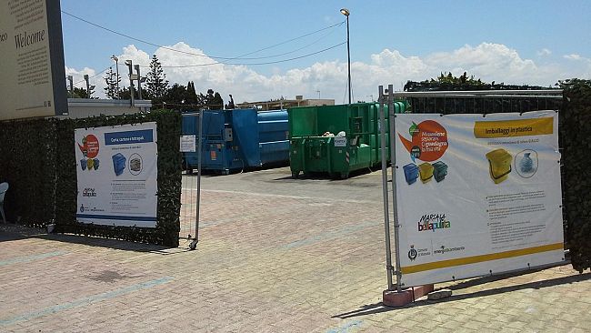 Marsala, abbellito e reso più funzionale il Centro di raccolta Semplificato del Signorino con il posizionamento dei cassoni elettrici