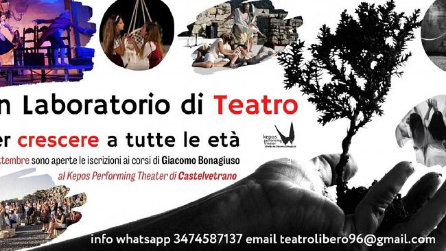 Al via le iscrizioni alla Scuola di Teatro diretta da Giacomo Bonagiuso