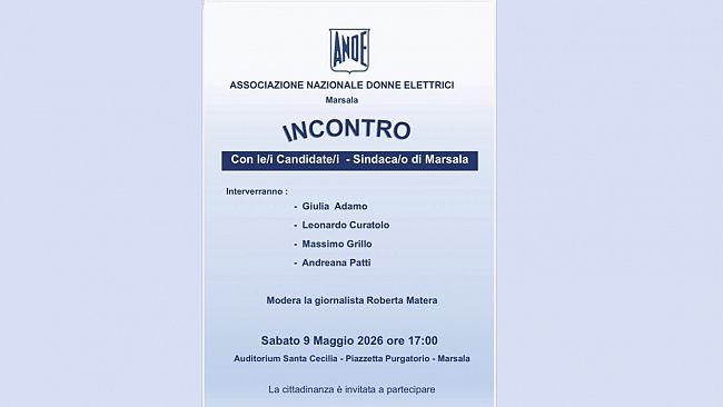 Marsala: ANDE ospita il confronto pubblico tra i quattro candidati Sindaco