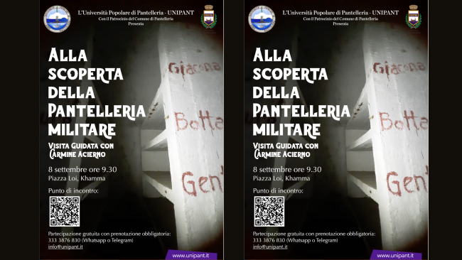 ​L’8 settembre visita guidata con Carmine Acierno alla scoperta dei luoghi militari di Pantelleria