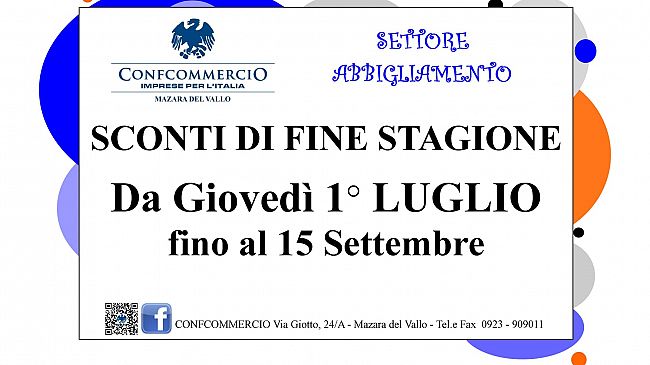 Da oggi iniziano gli sconti di fine stagione 