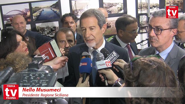 VIDEO – Dragaggio porto canale di Mazara, intervista a Presidente Musumeci su consegna lavori.