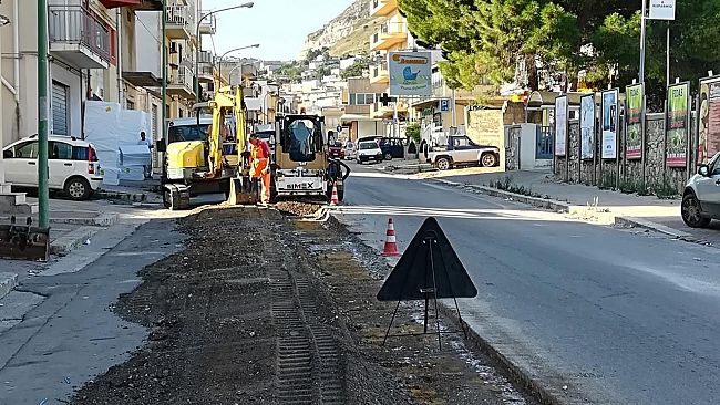 Alcamo: lavori in corso, Via Maria Riposo