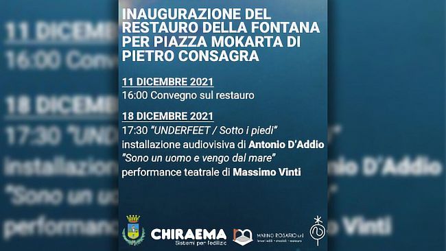 Restituzione alla Città della Fontana per piazza Mokarta di Pietro Consagra