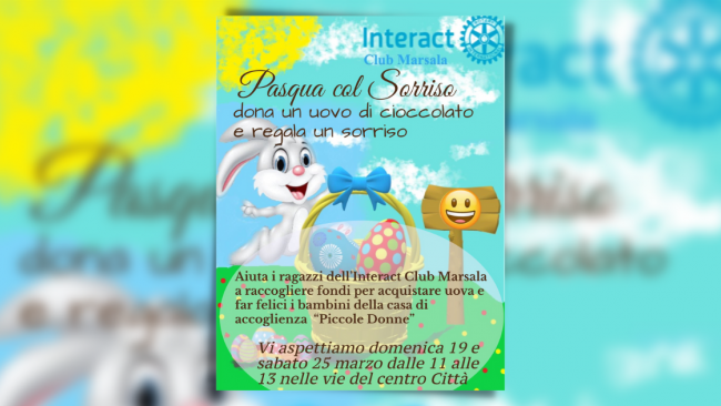 Interact Club Marsala, raccoglie fondi: Pasqua col Sorriso