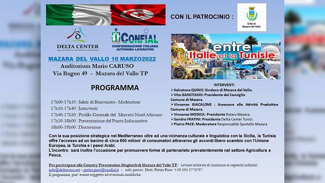 Mazara, punto informativo Italia-Tunisia