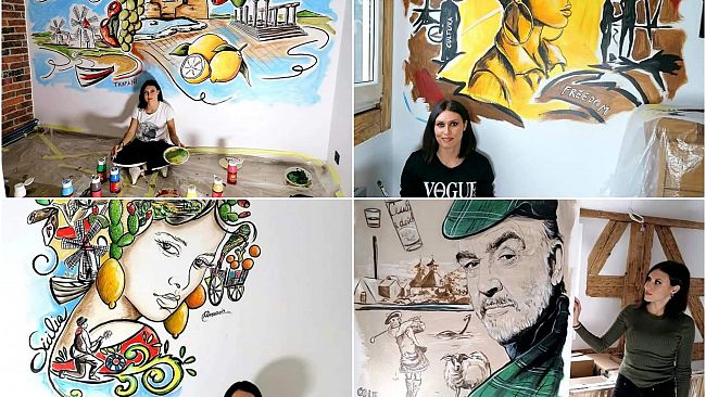 Mazara, la giovane artista Manuela Marascia in Germania per dipingere la Sicilia