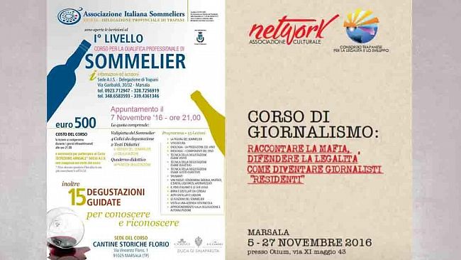 Marsala, partono due corsi a novembre tra giornalismo e sommelier: i dettagli