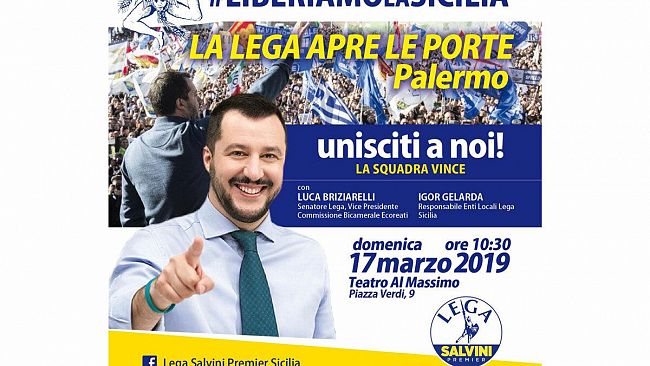 “La Lega apre le porte”, domenica 17 marzo una grande manifestazione a Palermo