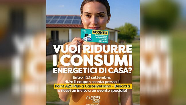 Efficienza energetica e risparmio in bolletta: ritira il coupon A29 Plus al point A29 a Belicittà