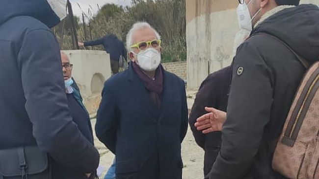 Sopralluogo in via del Cantone e al depuratore a Marinella
