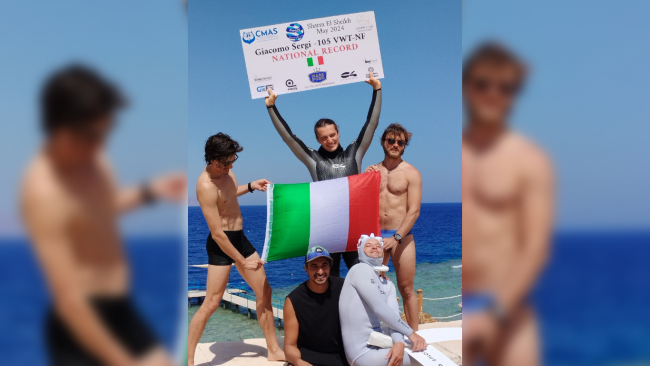 Il trapanese Sergi conquista il record italiano di immersione in assetto variabile