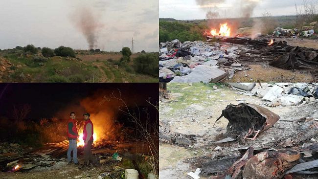 Fiume Mazaro, Scoperta discarica. Bruciati pure resti di tonni e della pesca… Ci si lamenta solo del porto canale… E di quanto succede a valle…?