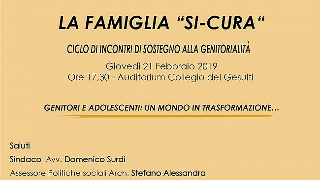 Alcamo: prende il via il 21 febbraio un ciclo di incontri sulla genitorialità