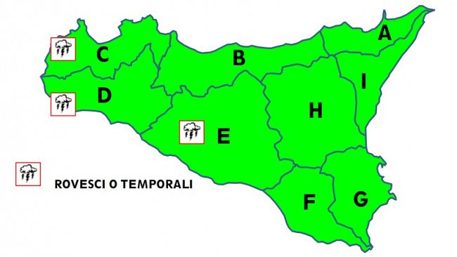 ​Condizioni meteo in miglioramento ma ancora temporali nella Sicilia occidentale