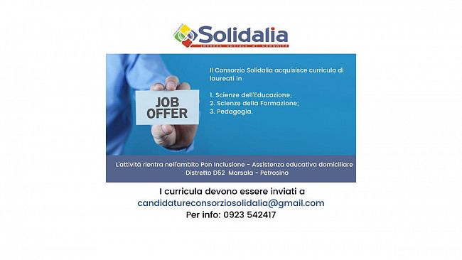 Offerta di lavoro: servizio di Assistenza educativa domiciliare