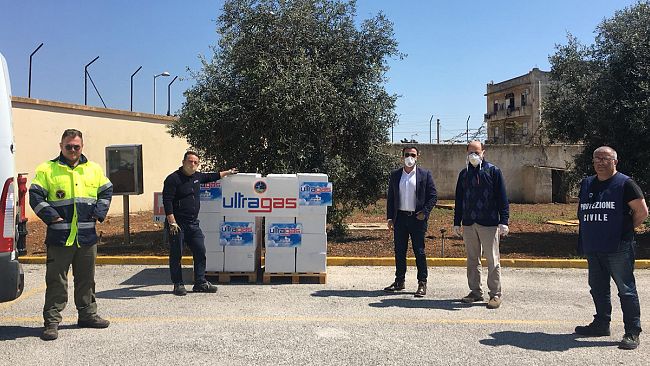 Mazara, Ultragas dona 450 kg di pasta per famiglie bisognose. Consegna alla Protezione civile comunale