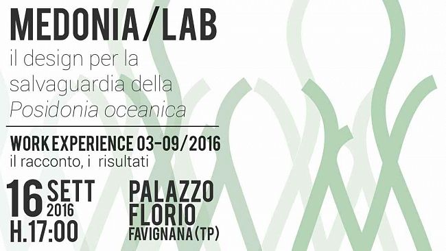 Favignana, Medonia/Lab “il design per la salvaguardia della Posidonia Oceanica” il 16 Settembre