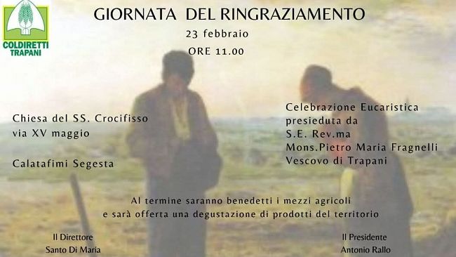 Calatafimi, il 23 febbraio si terrà la festa del ringraziamento della Coldiretti 