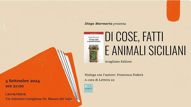 Mazara, il 5 settembre a Lauraurbana la presentazione del libro 
