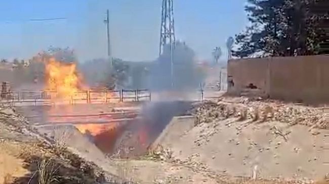 Mazara, fuga di metano a causa incendio di rifiuti nei pressi incrocio Ss115 e via Marsala 