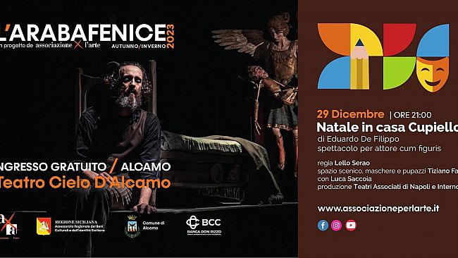 Alcamo: rassegna  teatrale al Cielo d’Alcamo, appuntamento del 29 dicembre. Ingresso gratuito