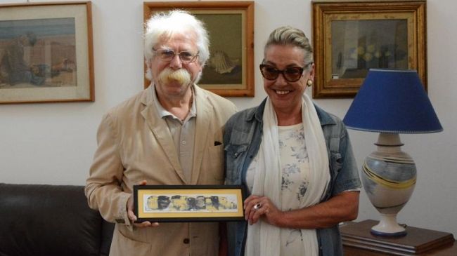 Il Sindaco Cristaldi incontra l’artista Roswitha Schulz