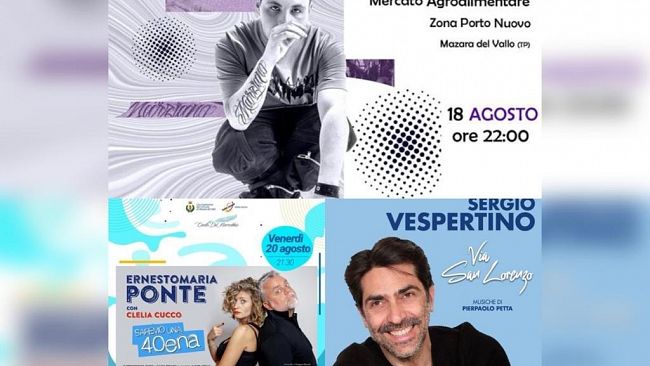 Mazara: Rassegna Canto del Marrobbio. Gli spettacoli del 18, 20 e 21 Agosto