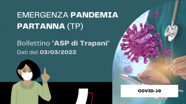 Covid-19, bollettino ASP Tp del 3 marzo 2022
