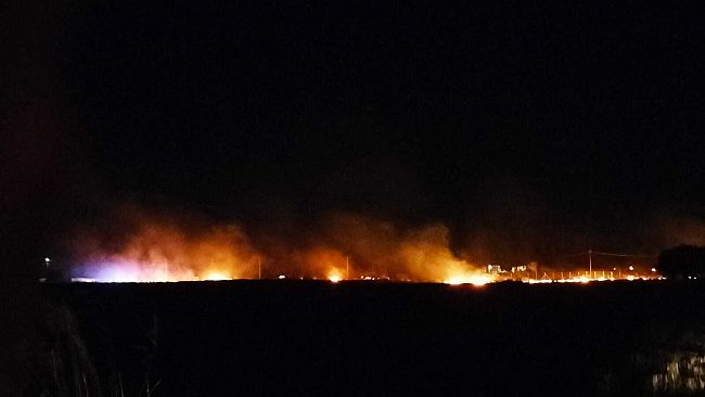 Incendio a Locogrande, intervengono i Vigili del Fuoco