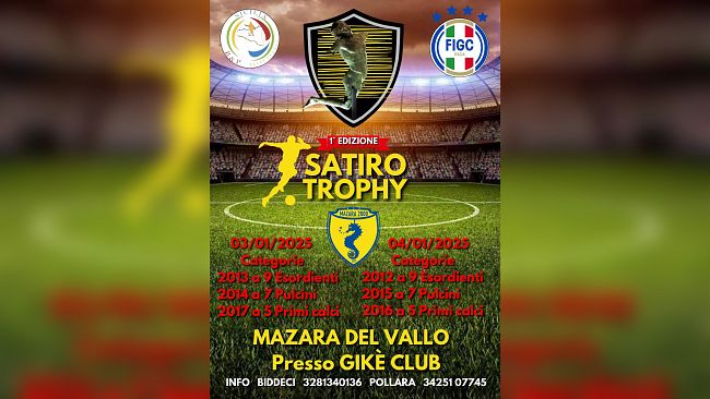 Mazara, il 3 e 4 gennaio la I edizione del torneo di calcio giovanile 