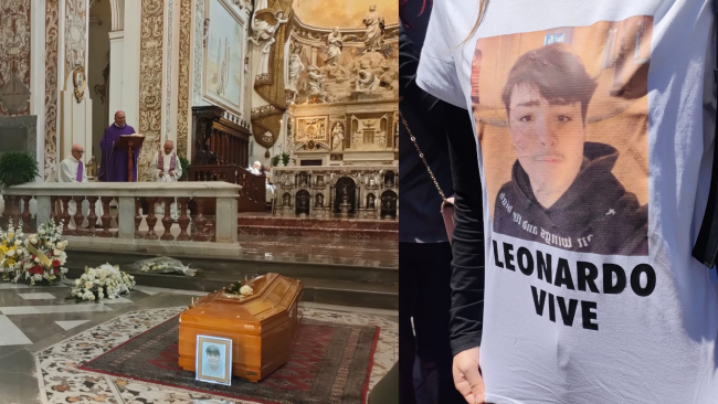 Mazara piange Leonardo Titone, folla ai funerali per l'ultimo saluto al 15enne 