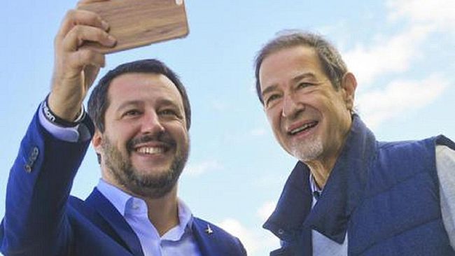 Anche Musumeci al raduno di  Pontida. Salvini: “I porti resteranno chiusi al traffico dei migranti”