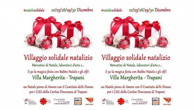 Trapani, nasce “Il Villaggio Solidale Natalizio del Comitato delle Donne” per i CAG della Caritas Diocesana