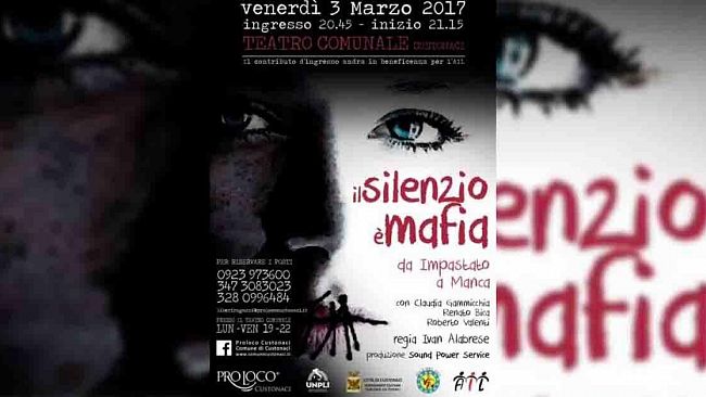Custonaci, il 3 marzo “Il silenzio è… mafia: da Impastato a Manca”