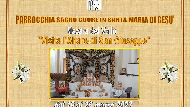 Mazara, Triduo e Festa di San Giuseppe dal 16 al 20 marzo