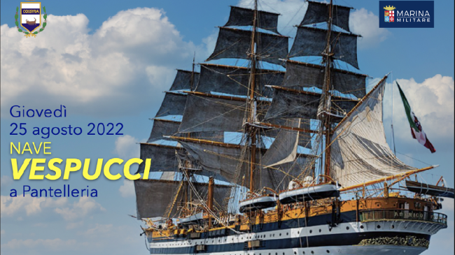 Pantelleria, il 25 agosto nave Vespucci visiterá l’isola