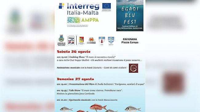 Il 26 e 27 agosto a Favignana l'