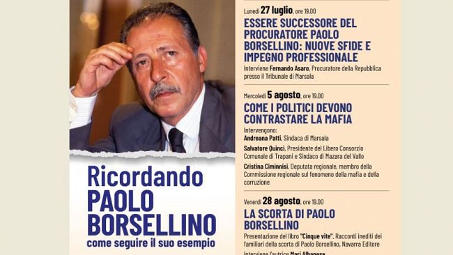 Al via a Marsala la quarta rassegna estiva dedicata alla memoria di Paolo Borsellino