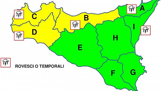 Domenica con l’allerta gialla, nel trapanese maltempo con venti burrascosi