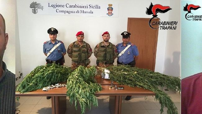 Marsala e Petrosino: controlli a tappeto dei Carabinieri. 2 arresti per detenzione ai fini di spaccio di sostanze stupefacenti.