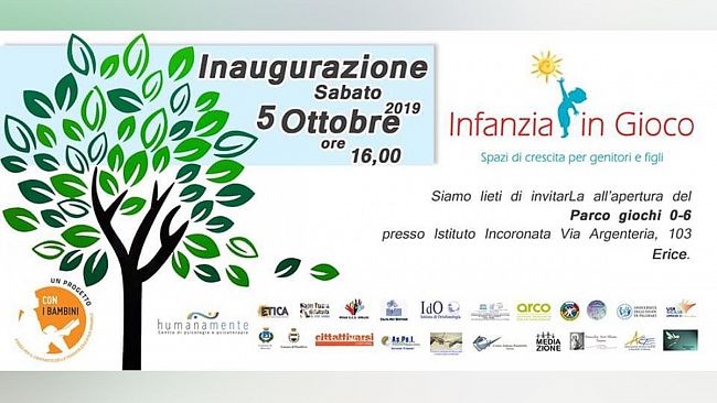 Erice, Outodoor Education: apre il “Parco giochi 0-6” del progetto Infanzia in gioco