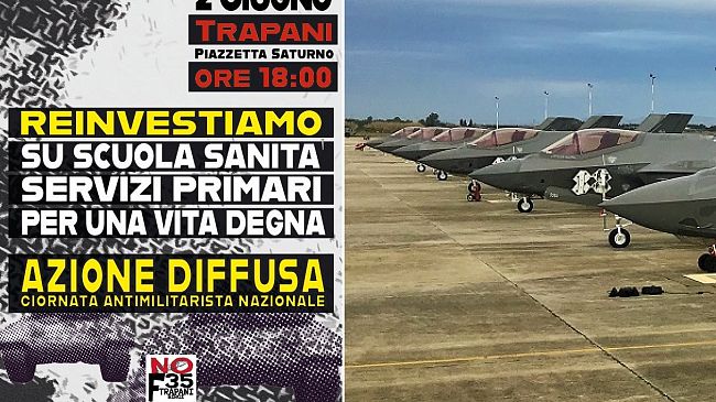 ​A Trapani manifestazione antimilitarista in occasione della Festa della Repubblica